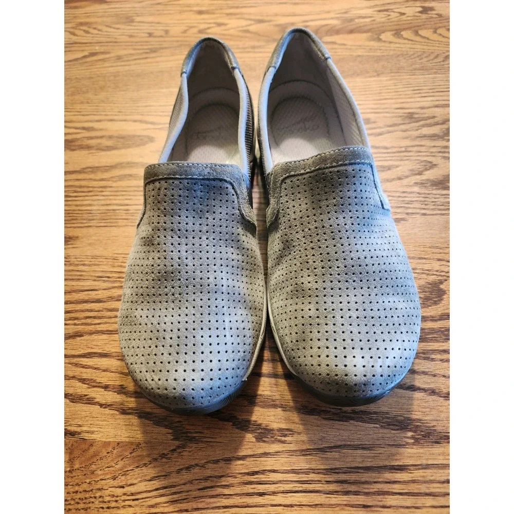 Dansko Women's‎ Halle Suede Leather Slip On Loafers Shoe Gray Sz EU 40/US 9.5-10